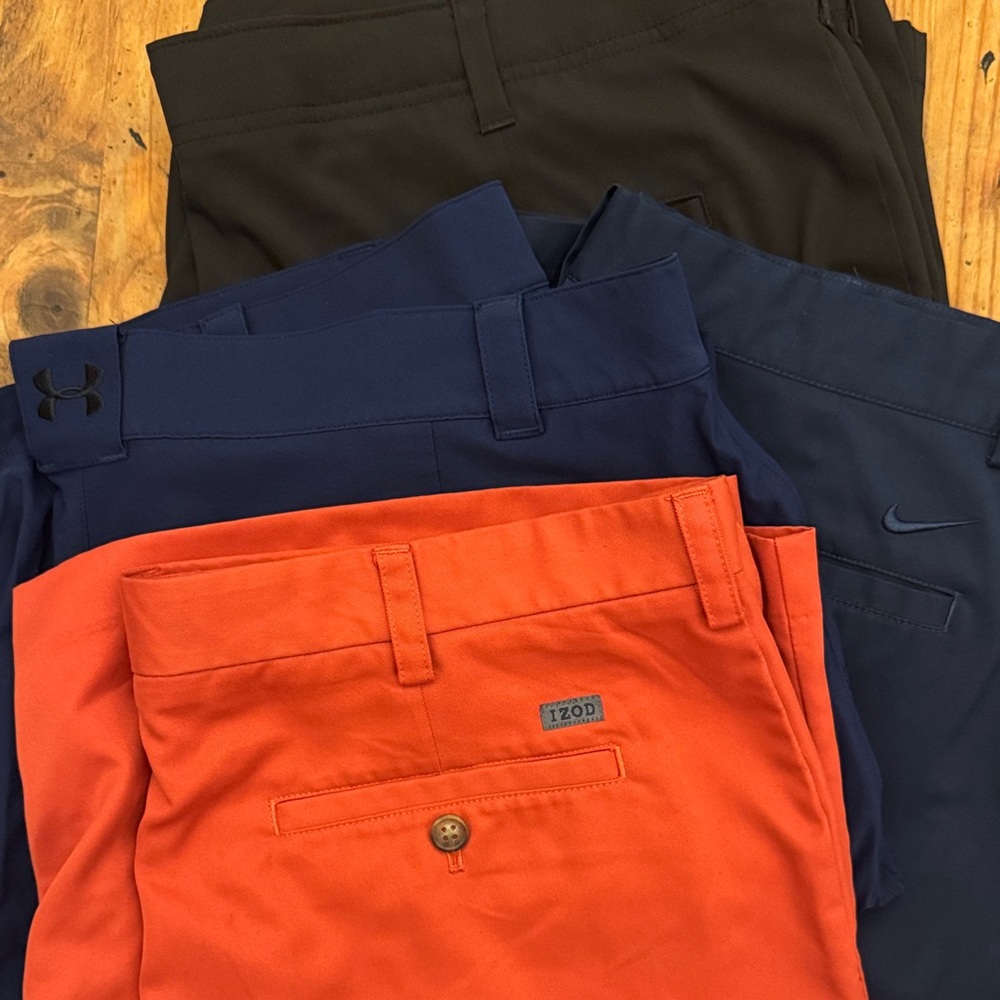 Men’s Golf Shorts Bundle | 4 Pairs | Nike Dri-FIT, Under Armour, IZOD 38–42